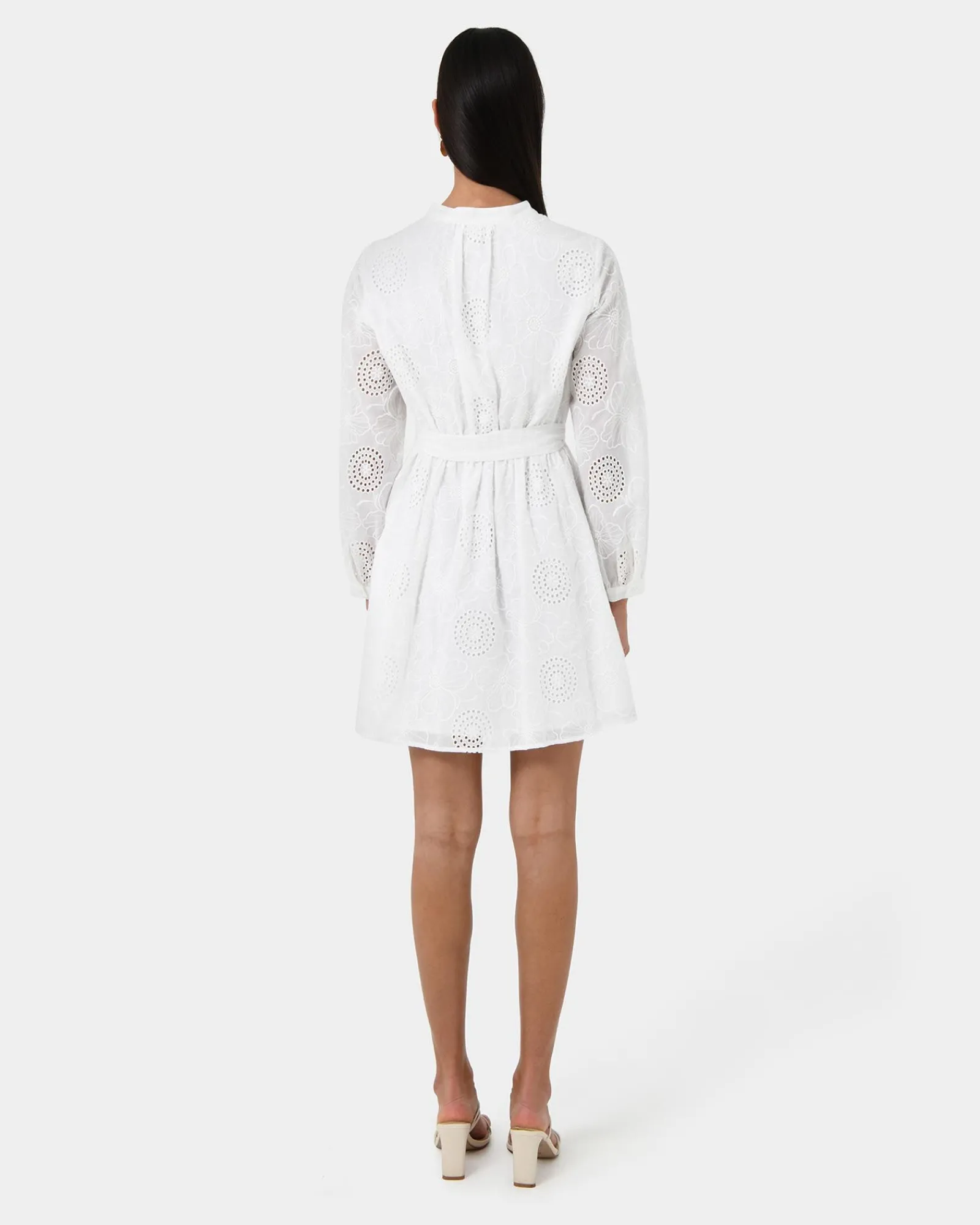 Forcast Lea Cotton Tie Dress* Conscious|Mini Dresses