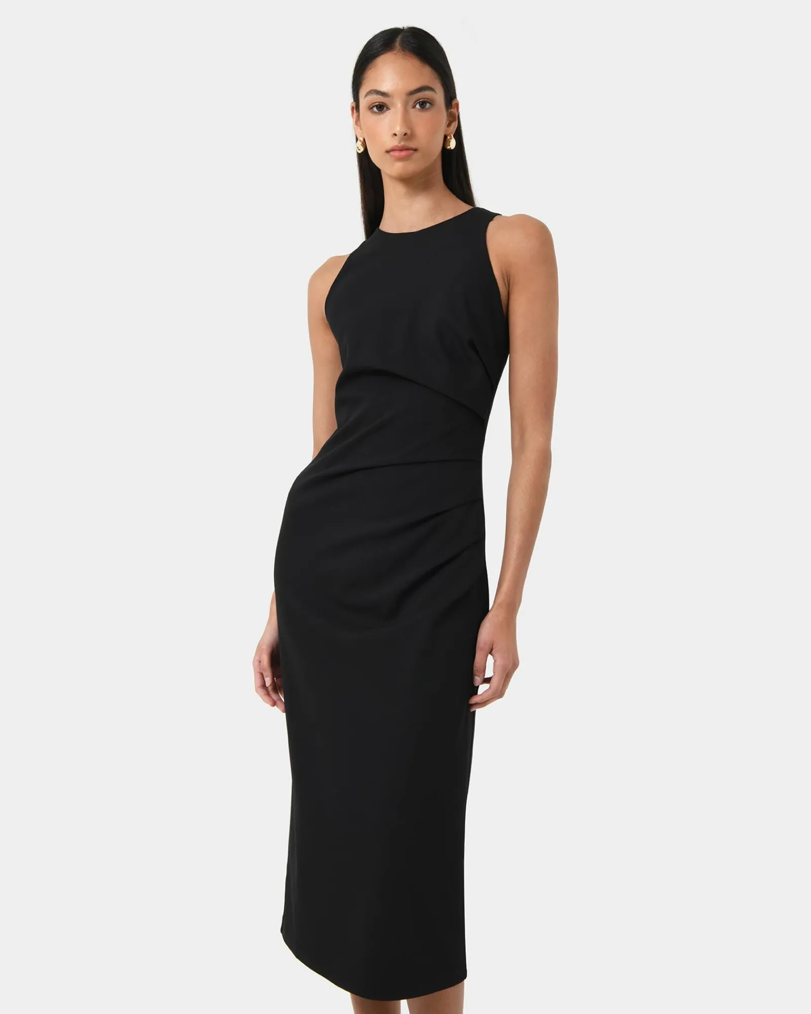 Forcast Leah Side Ruched Midi Dress* Midi Dresses|Midi Dresses