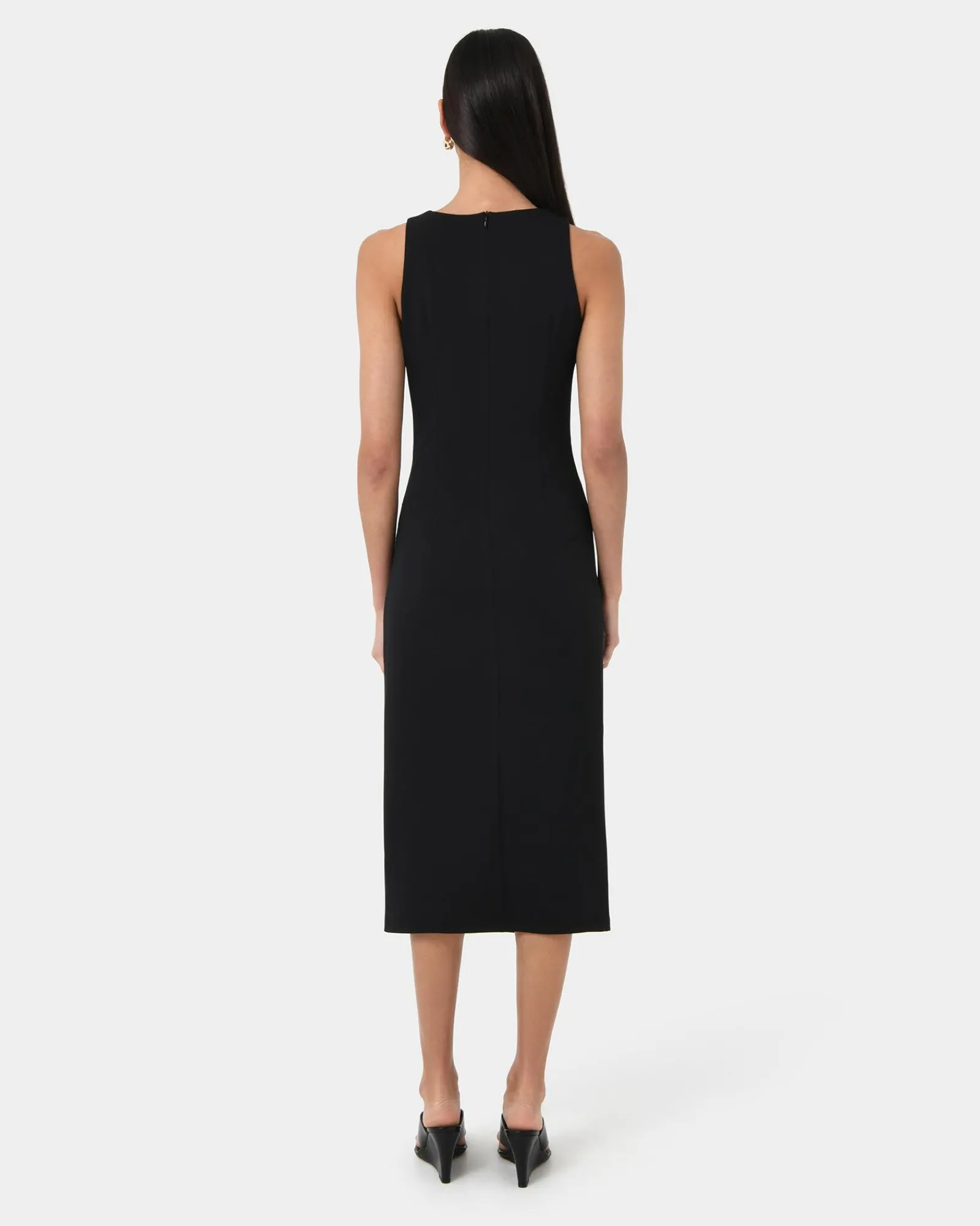 Forcast Leah Side Ruched Midi Dress* Midi Dresses|Midi Dresses