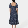 Forcast Leen Puff Sleeve Midi Dress* Conscious|Midi Dresses
