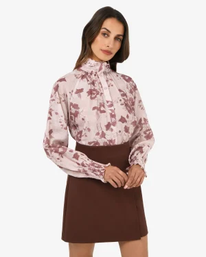 Forcast Lesley High Neck Floral Blouse* Long Sleeve Tops|Shirts & Blouses
