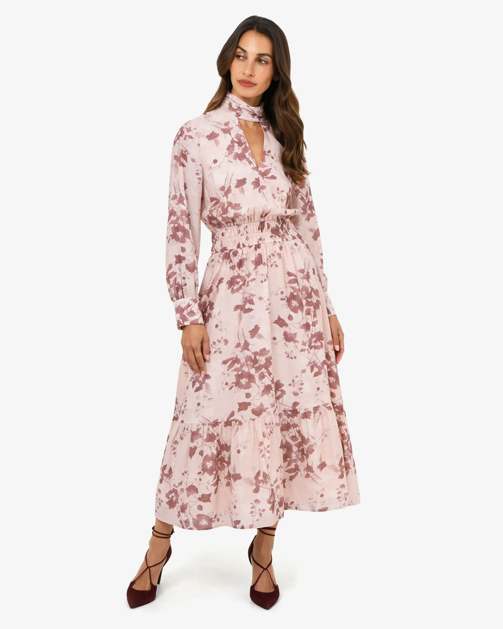 Forcast Lesley Tiered Floral Dress* Midi Dresses|Midi Dresses