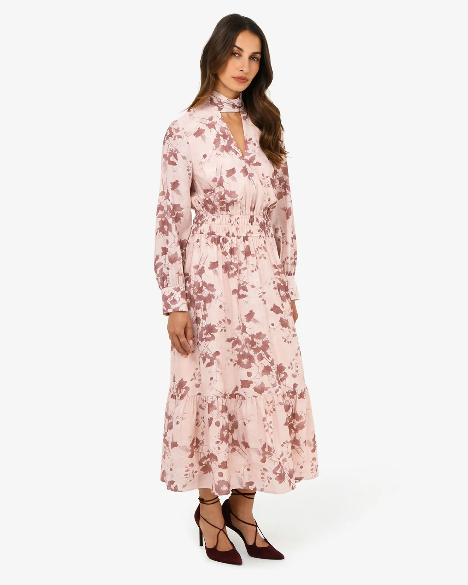 Forcast Lesley Tiered Floral Dress* Midi Dresses|Midi Dresses