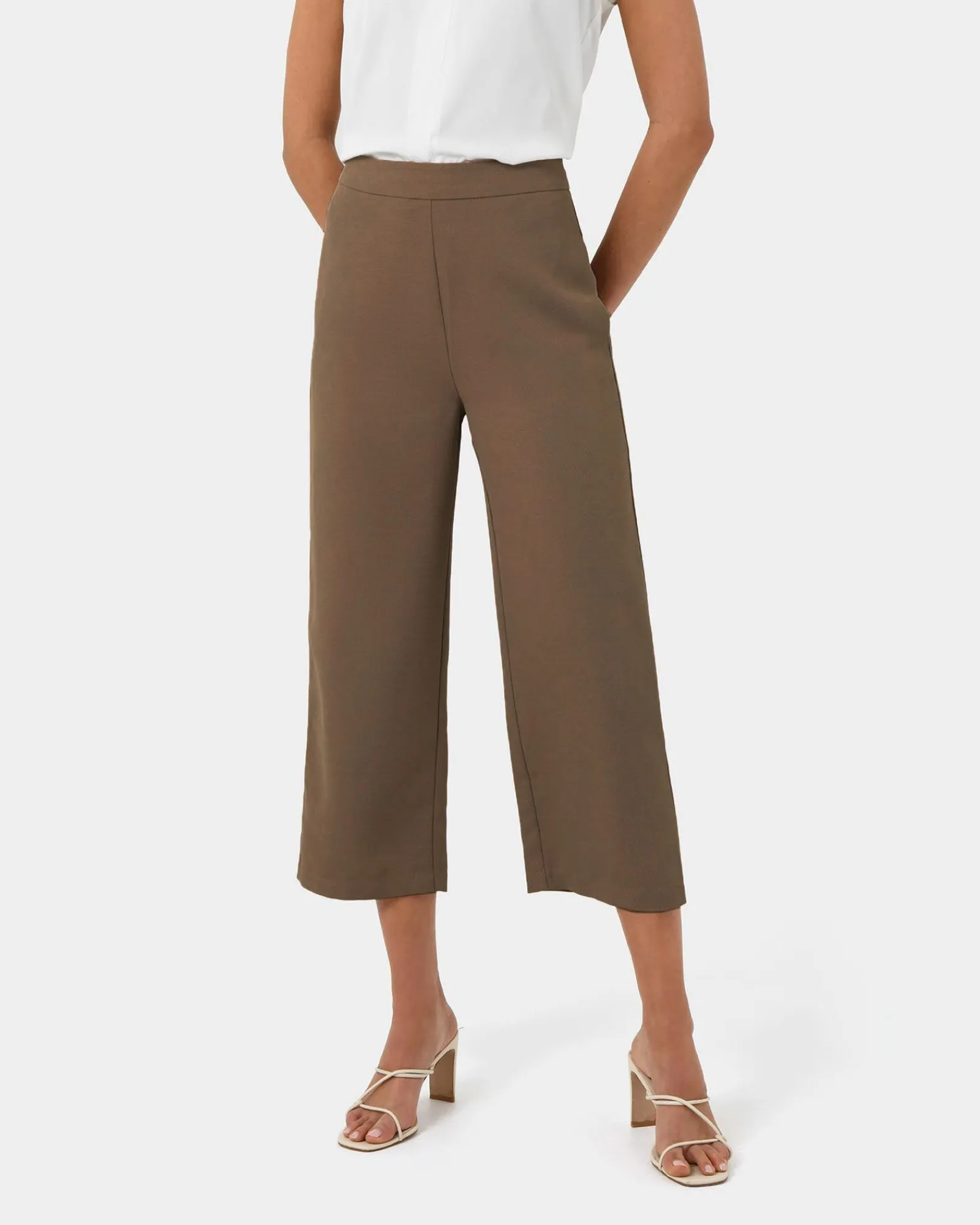 Forcast Lexee High-waist Culotte* Cropped Pants|High-Waisted Pants