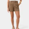 Forcast Lexee Pleat Front Short* High-Waisted Pants|Work Pants