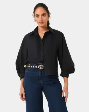 Forcast Lica Puff Sleeve Shirt* T-Shirts & Tops|Long Sleeve Tops