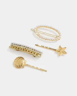 Forcast Lila 4pc Hair Pin Set* Hair Accessories