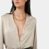 Forcast Lila V-neck Satin Blouse* Long Sleeve Tops|Shirts & Blouses