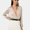 Forcast Lila V-neck Satin Blouse* Long Sleeve Tops|Shirts & Blouses