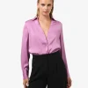 Forcast Lila V-neck Satin Blouse* Long Sleeve Tops|Shirts & Blouses