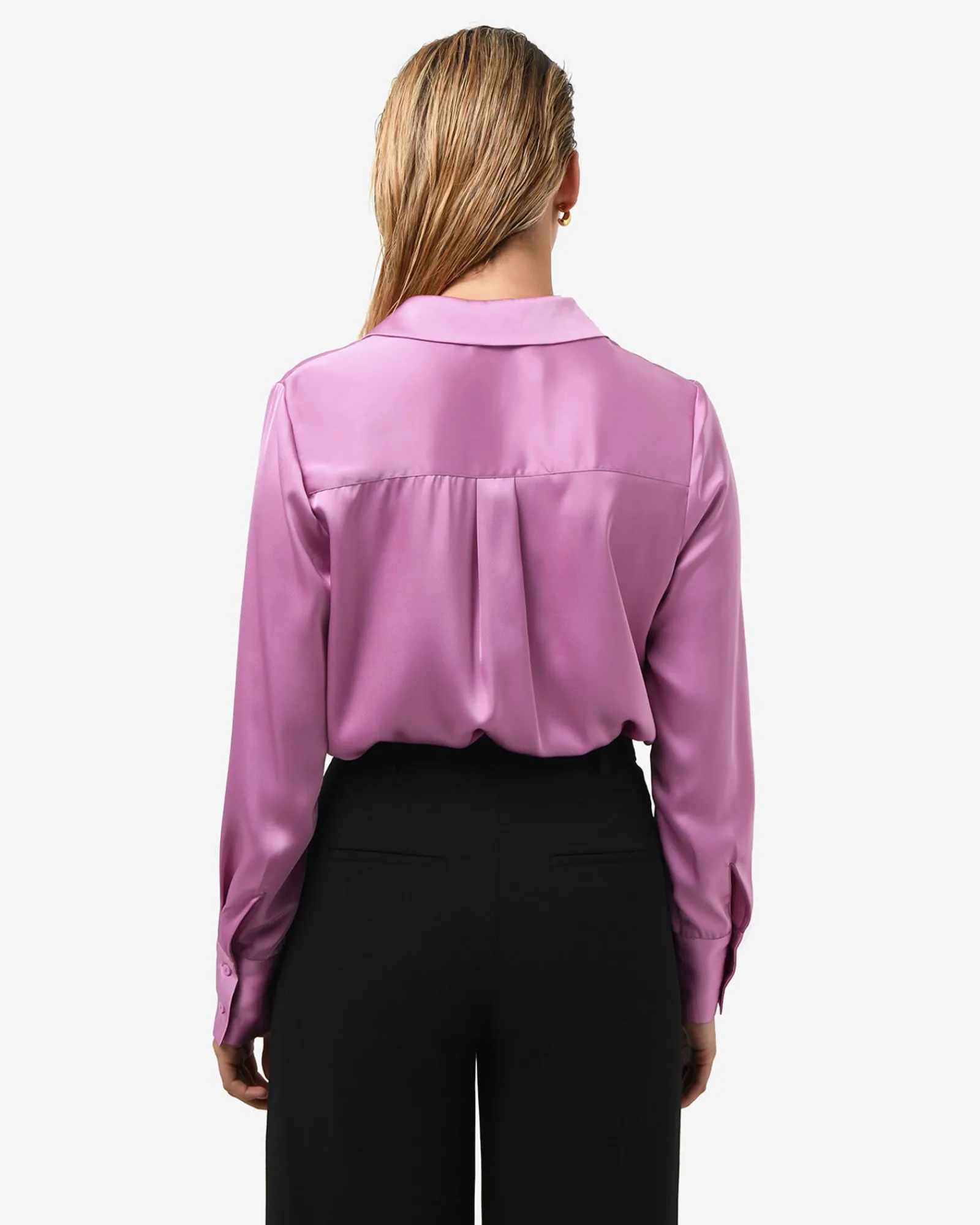 Forcast Lila V-neck Satin Blouse* Long Sleeve Tops|Shirts & Blouses