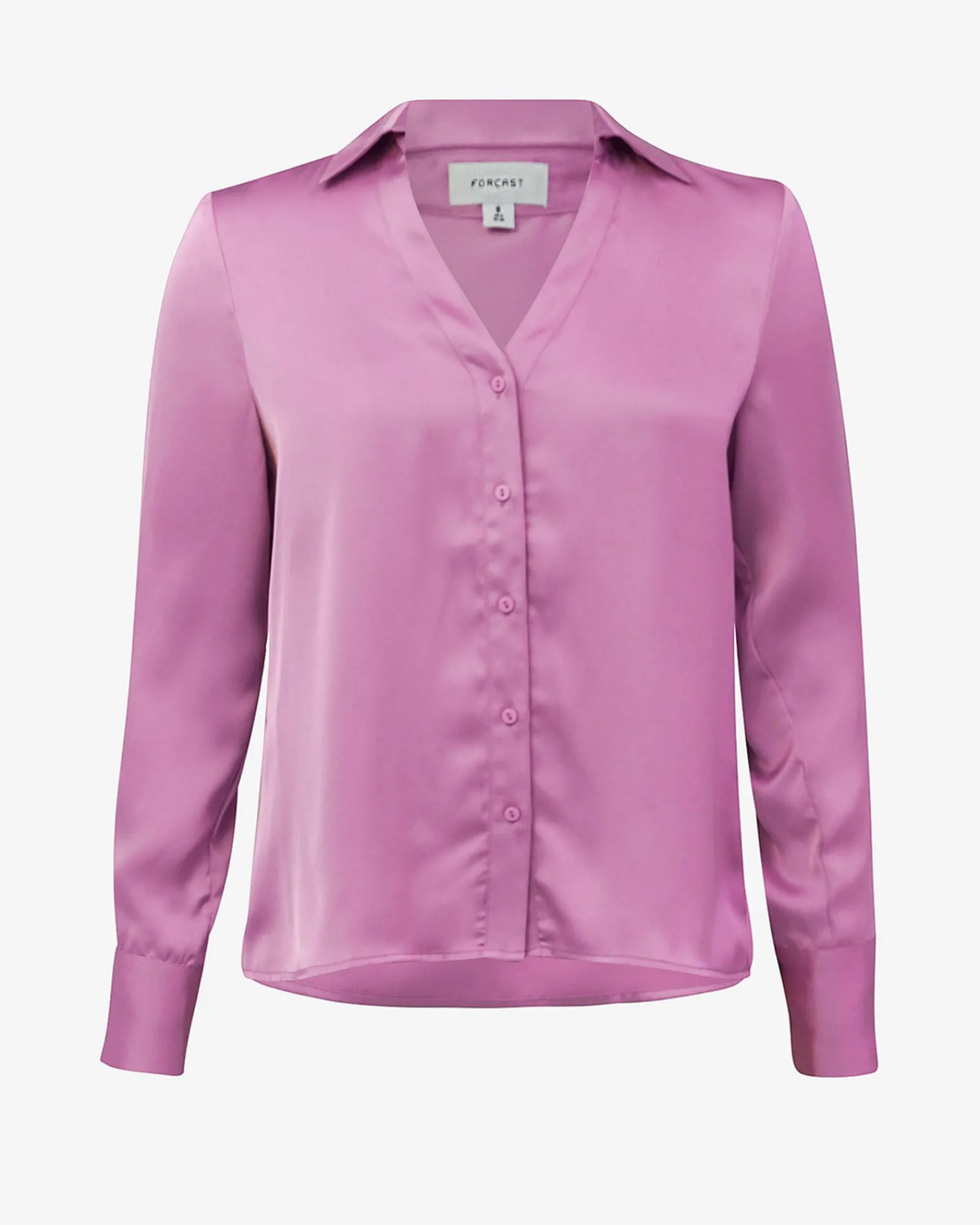 Forcast Lila V-neck Satin Blouse* Long Sleeve Tops|Shirts & Blouses