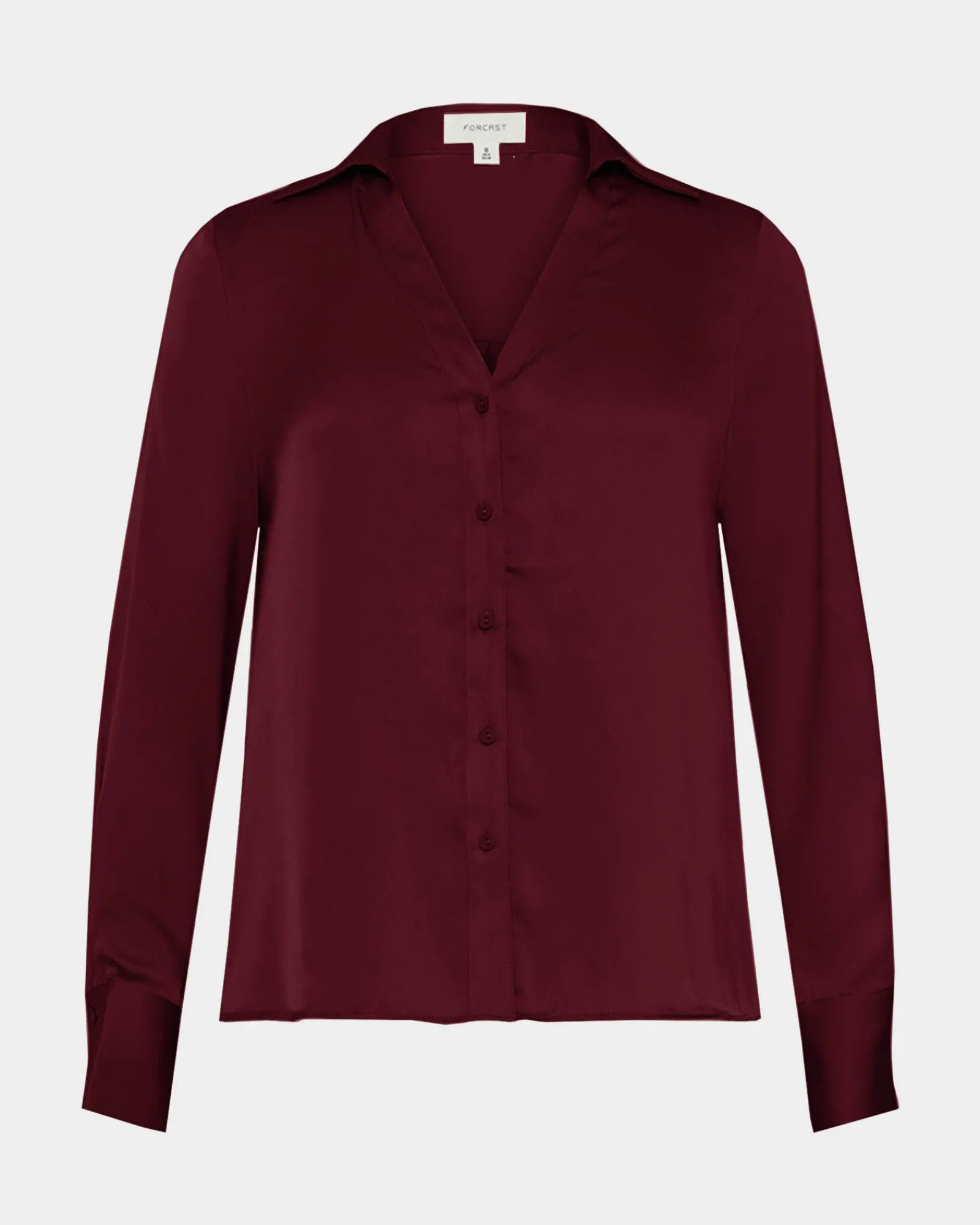 Forcast Lila V-neck Satin Blouse* Long Sleeve Tops|Shirts & Blouses