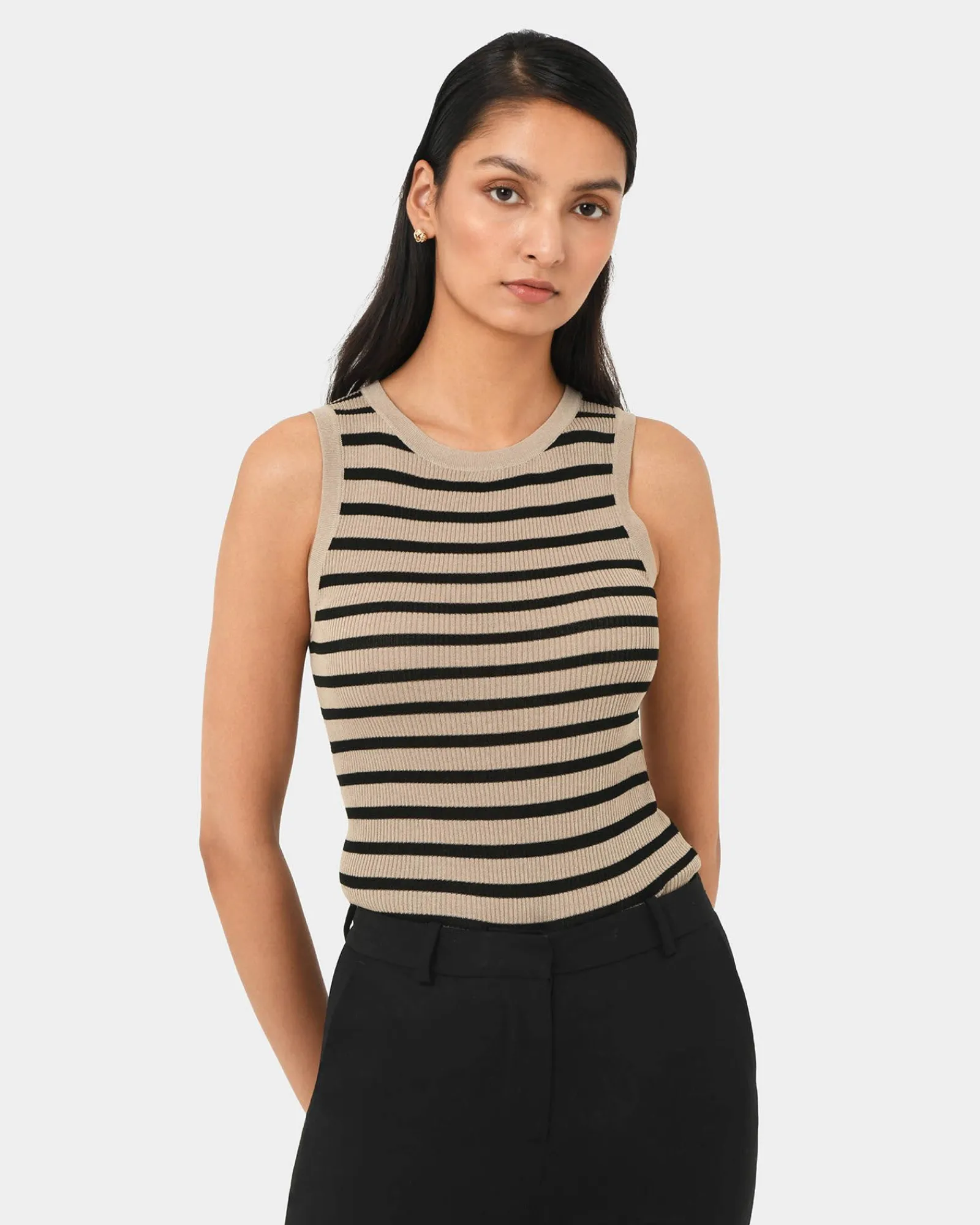 Forcast Lindy Knit Tank Top* T-Shirts & Tops|Work Tops