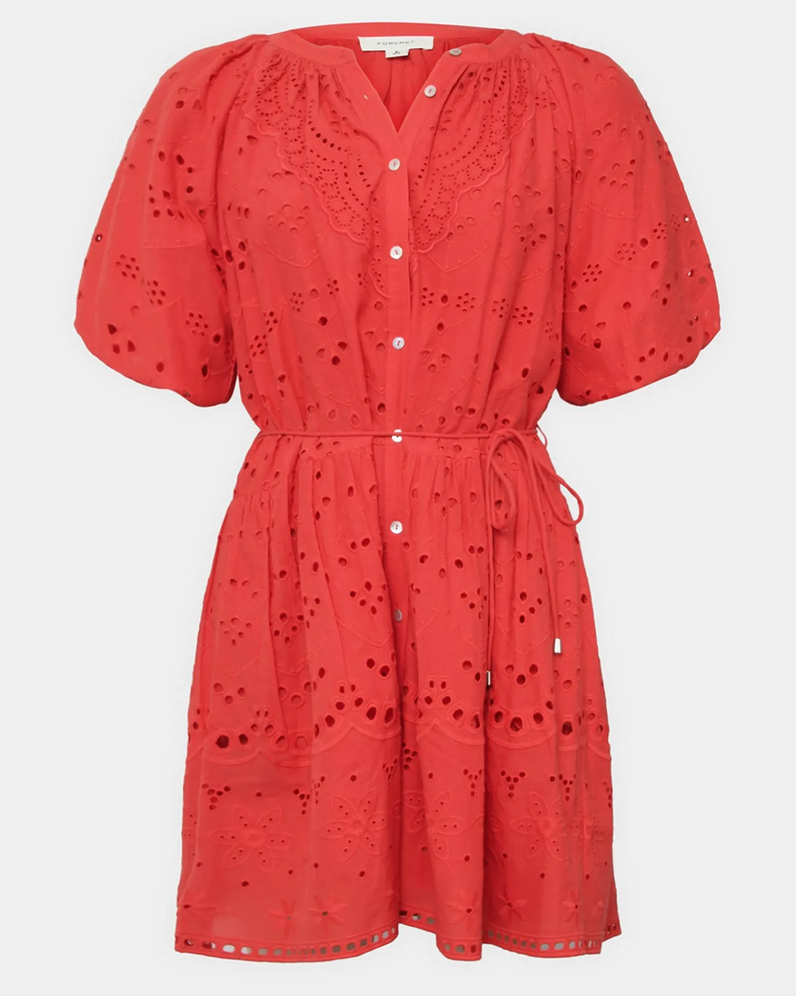 Forcast Lola Broderie Tiered Dress* Conscious|Mini Dresses