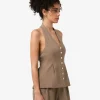 Forcast Lola Halter Neck Peplum Vest* Work Tops|Vests & Waistcoats