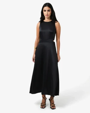 Forcast Louisa Cut Out Satin Dress* Maxi Dresses|Maxi Dresses