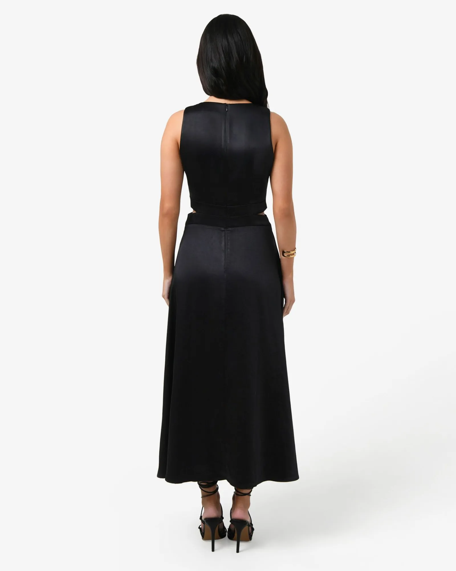 Forcast Louisa Cut Out Satin Dress* Maxi Dresses|Maxi Dresses