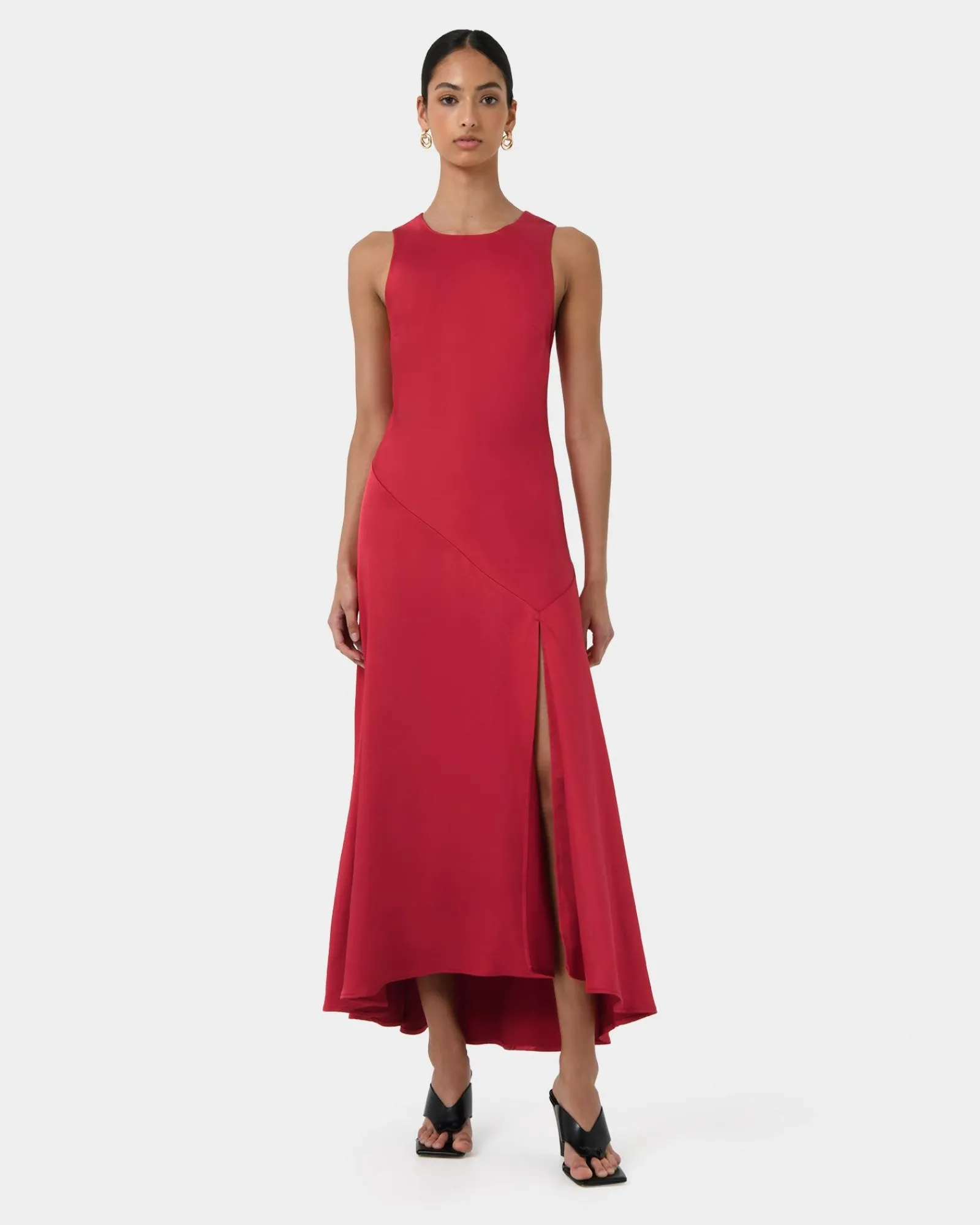 Forcast Louisa Satin Bias Dress* Maxi Dresses|Maxi Dresses