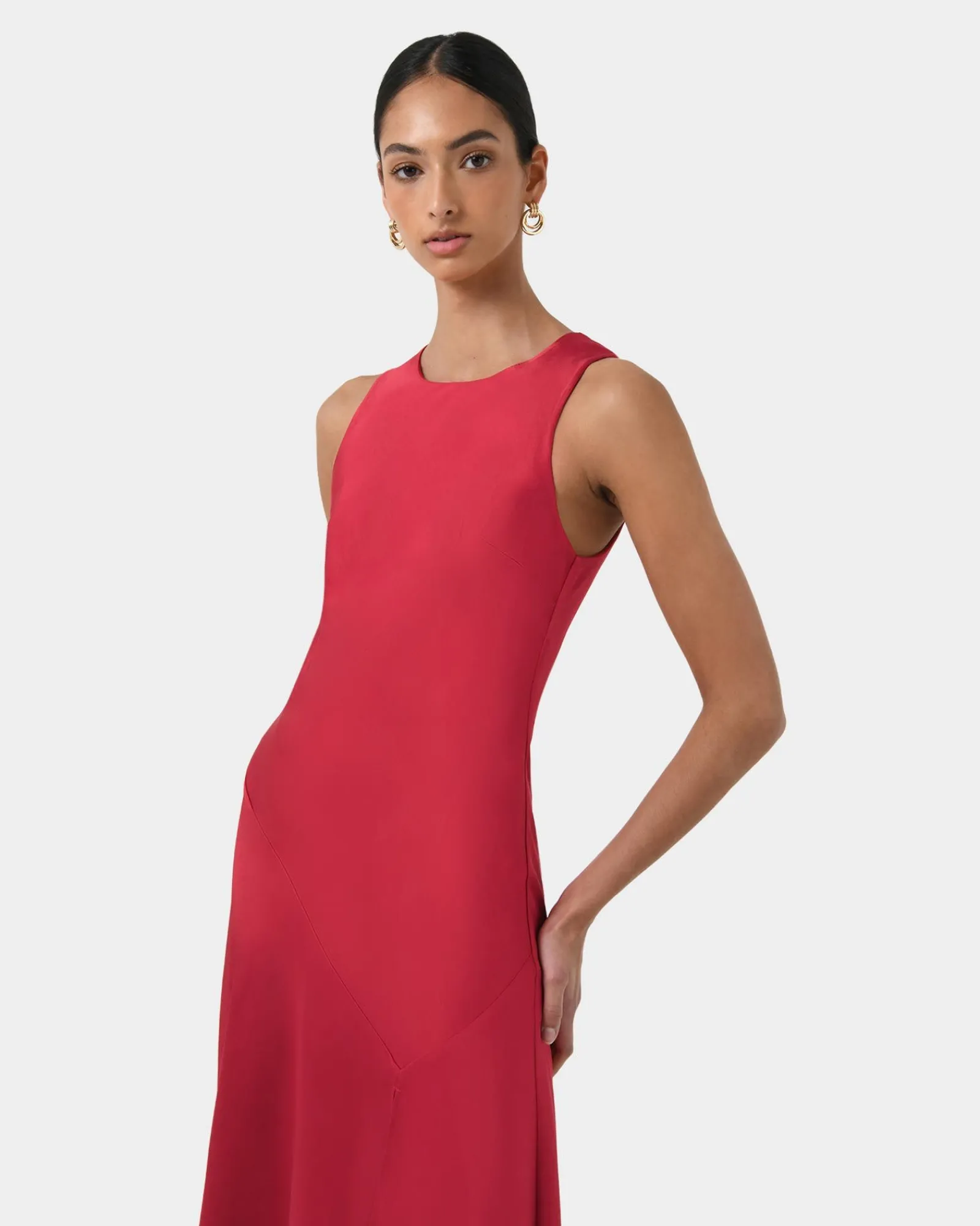 Forcast Louisa Satin Bias Dress* Maxi Dresses|Maxi Dresses