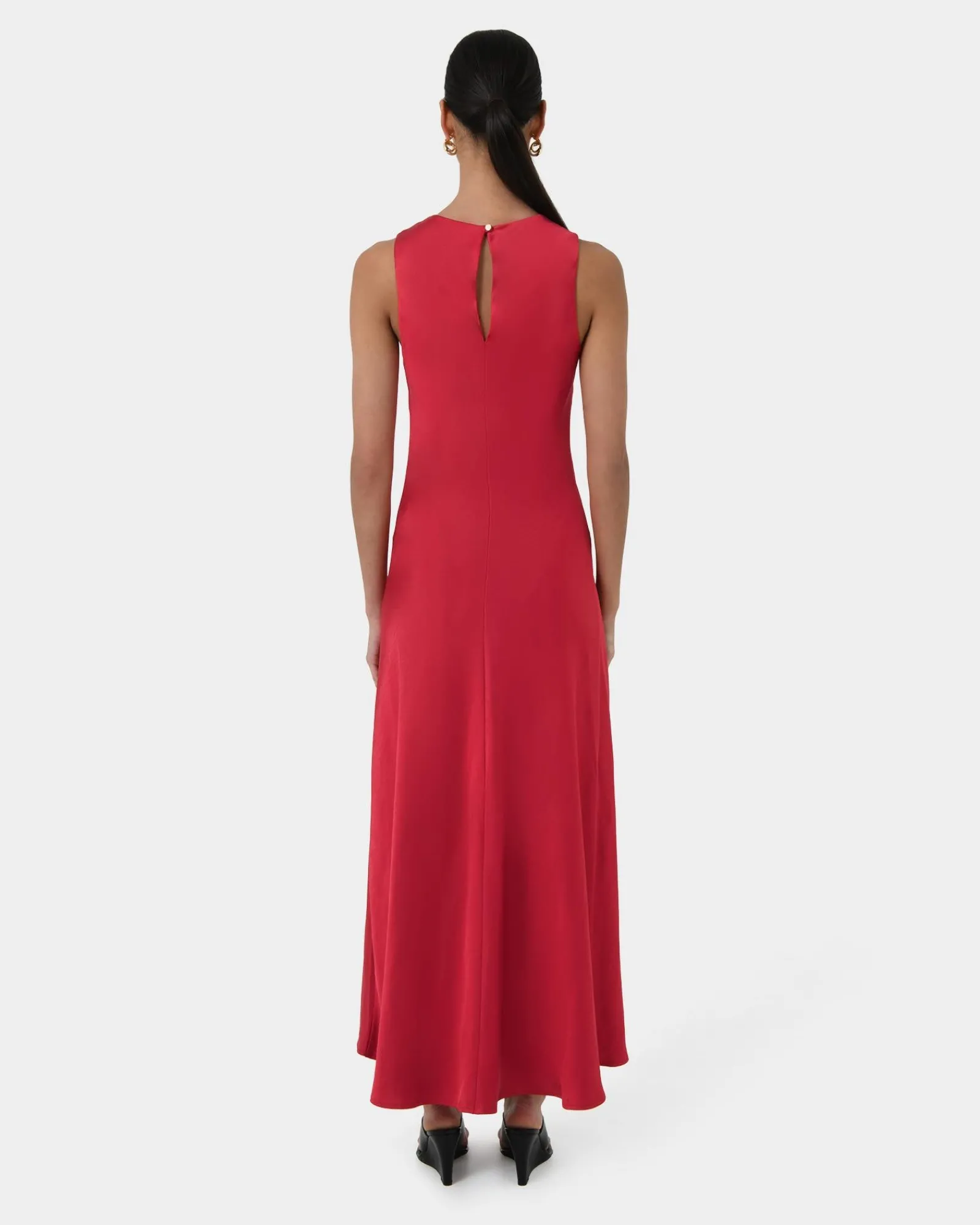 Forcast Louisa Satin Bias Dress* Maxi Dresses|Maxi Dresses
