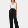 Forcast Louisa Wide Leg Satin Pants* High-Waisted Pants|Wide-Leg Pants