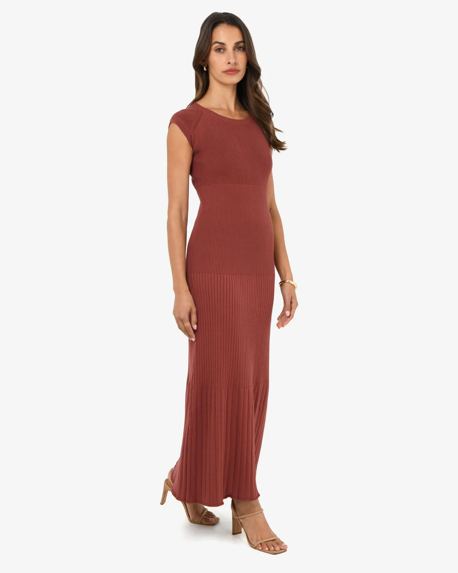 Forcast Lourdes Ribbed Knit Dress* Maxi Dresses|Maxi Dresses