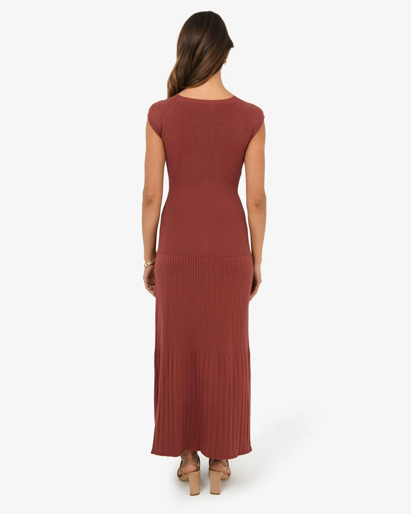 Forcast Lourdes Ribbed Knit Dress* Maxi Dresses|Maxi Dresses