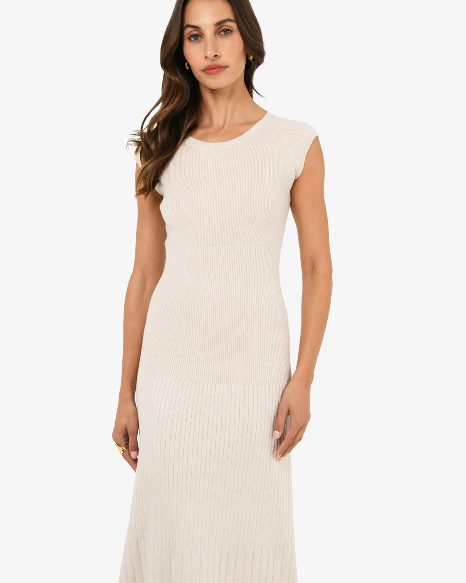 Forcast Lourdes Ribbed Knit Dress* Maxi Dresses|Maxi Dresses