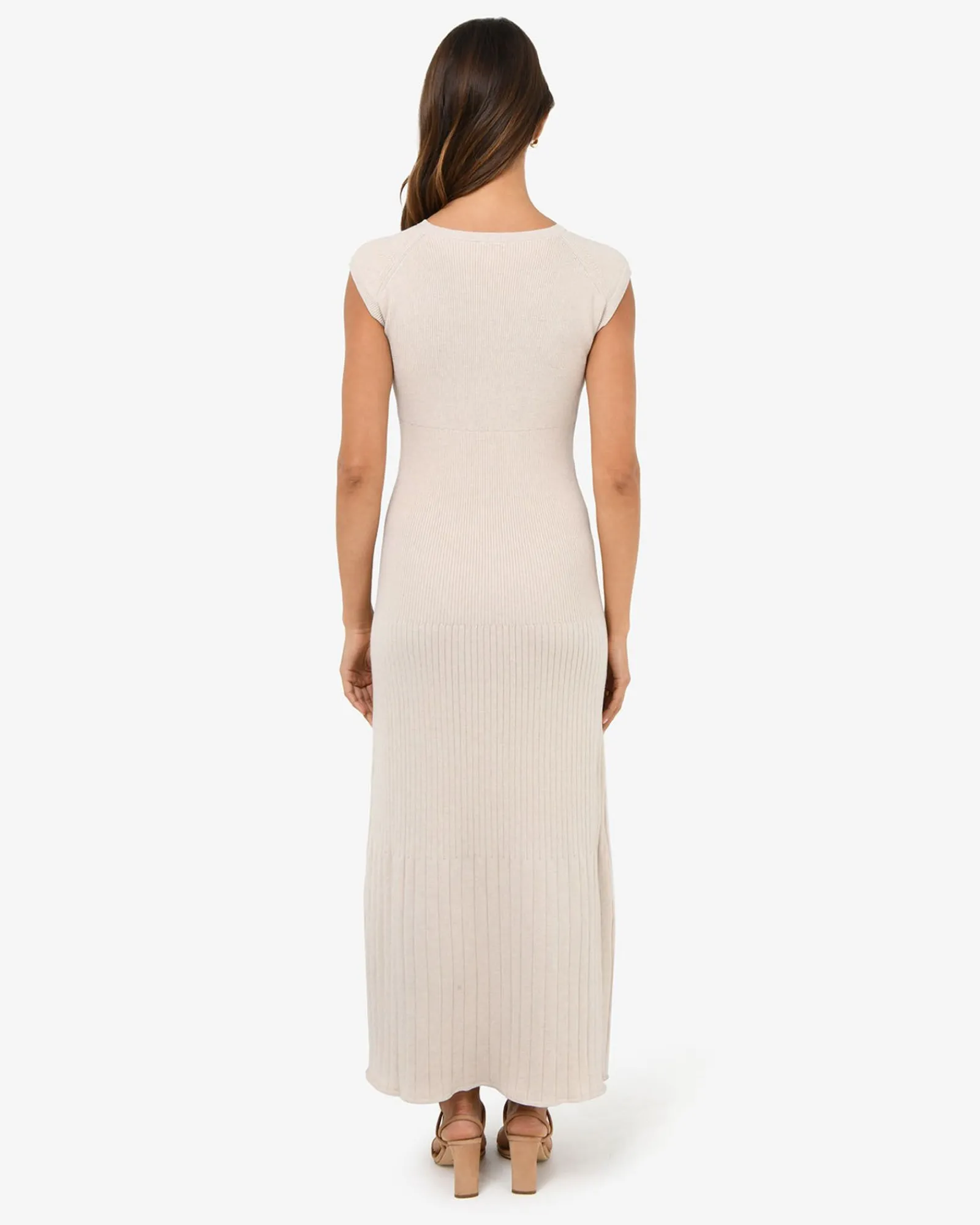 Forcast Lourdes Ribbed Knit Dress* Maxi Dresses|Maxi Dresses