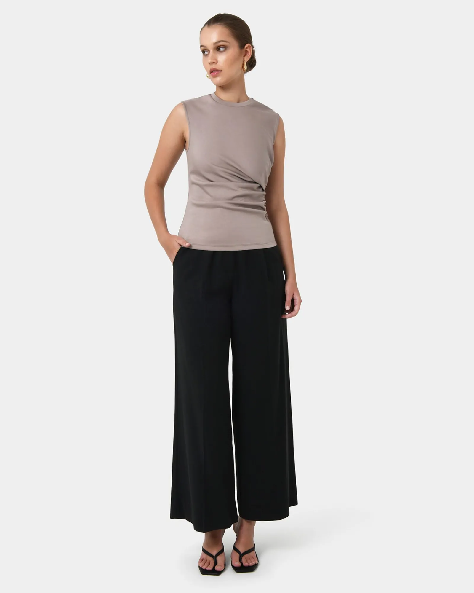 Forcast Lulu Ruched Top* T-Shirts & Tops|Work Tops