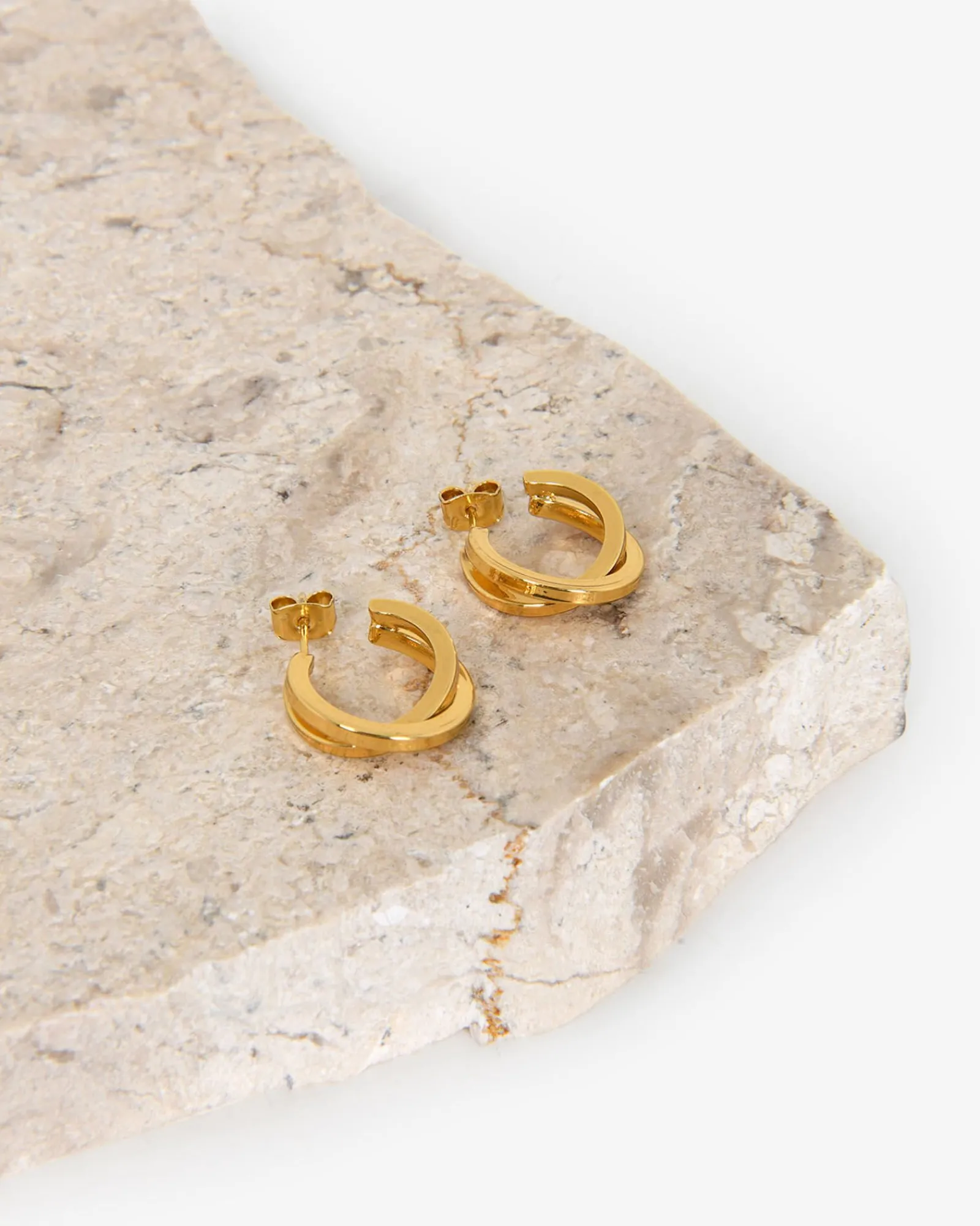 Forcast Lyra Crossover Hoop Earrings* Earrings