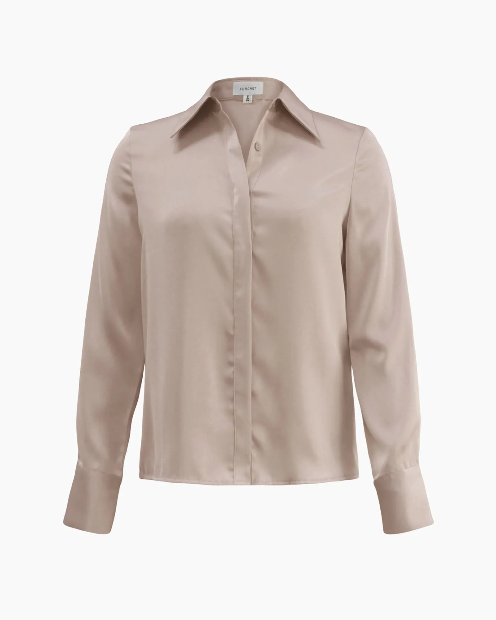 Forcast Mae Satin Shirt* T-Shirts & Tops|Long Sleeve Tops