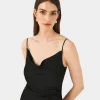 Forcast Mae Side Ruched Satin Dress* Midi Dresses|Midi Dresses