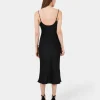 Forcast Mae Side Ruched Satin Dress* Midi Dresses|Midi Dresses