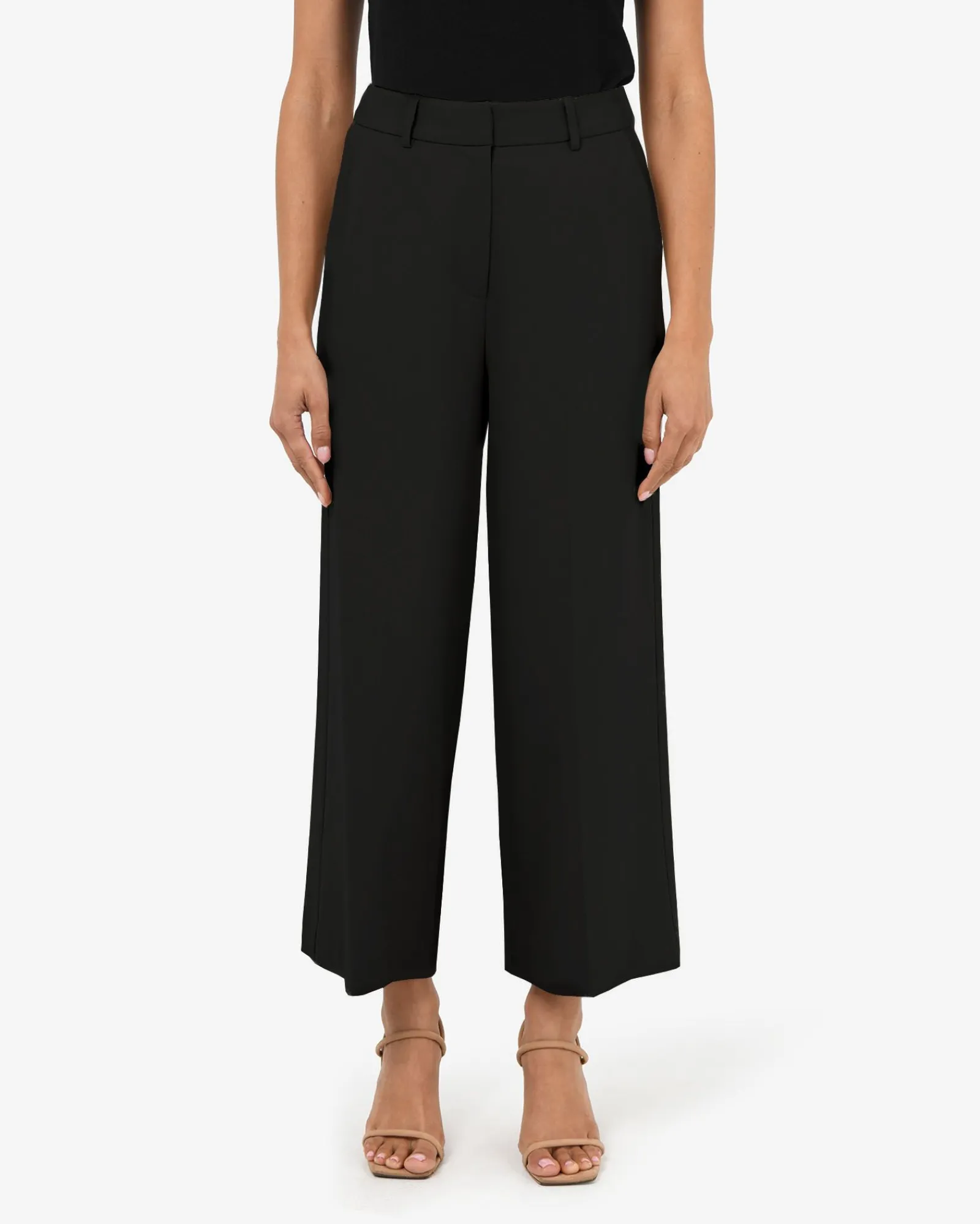 Forcast Mallory Herringbone Culottes* Cropped Pants|High-Waisted Pants