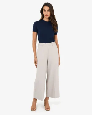 Forcast Mallory Herringbone Culottes* Cropped Pants|High-Waisted Pants