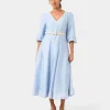 Forcast Marlie Puff Sleeve Midi Dress* Midi Dresses|Midi Dresses