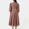 Forcast Marlie Puff Sleeve Midi Dress* Midi Dresses|Midi Dresses