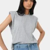 Forcast Martin Power Shoulder Top* T-Shirts & Tops|Work Tops