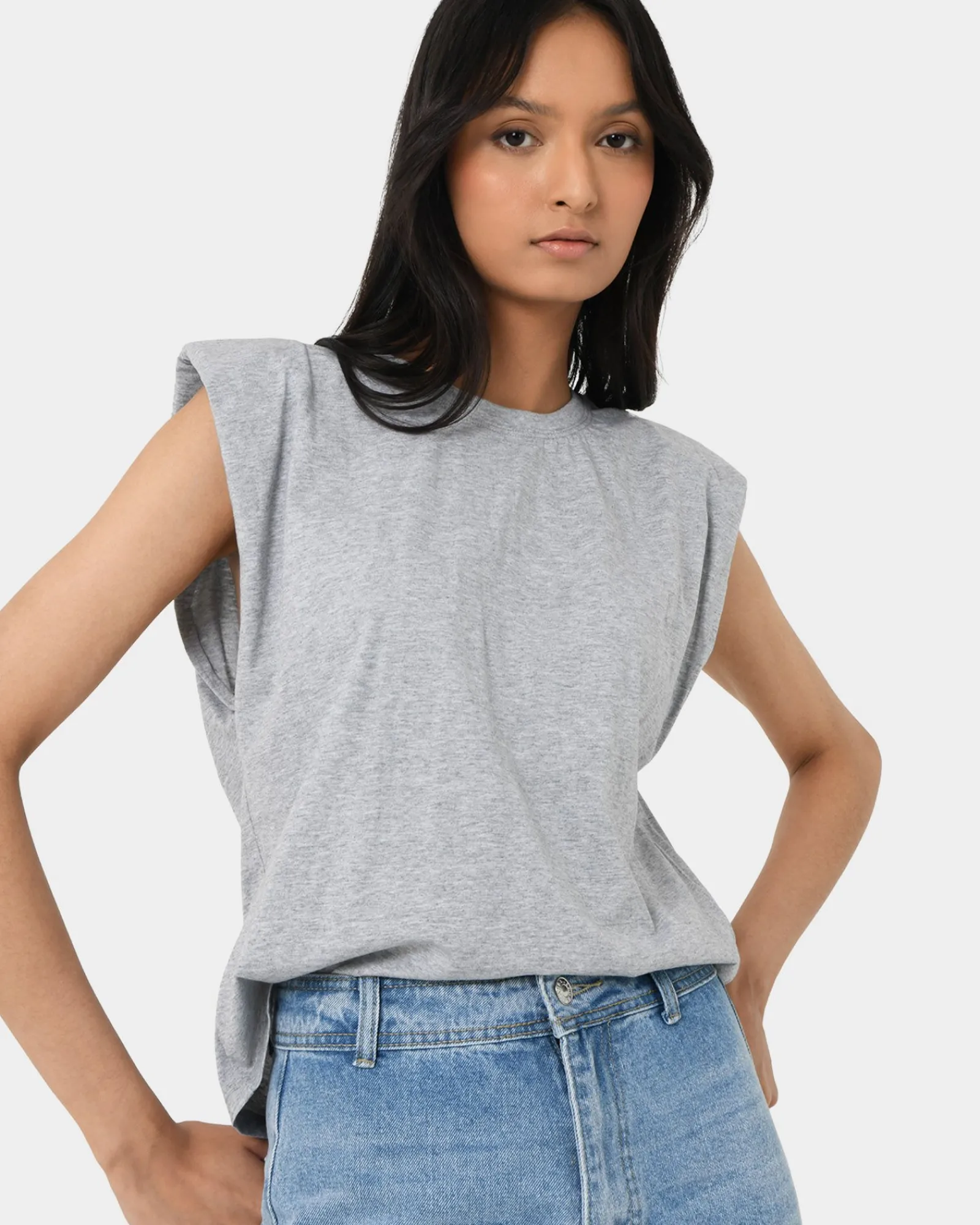 Forcast Martin Power Shoulder Top* T-Shirts & Tops|Work Tops