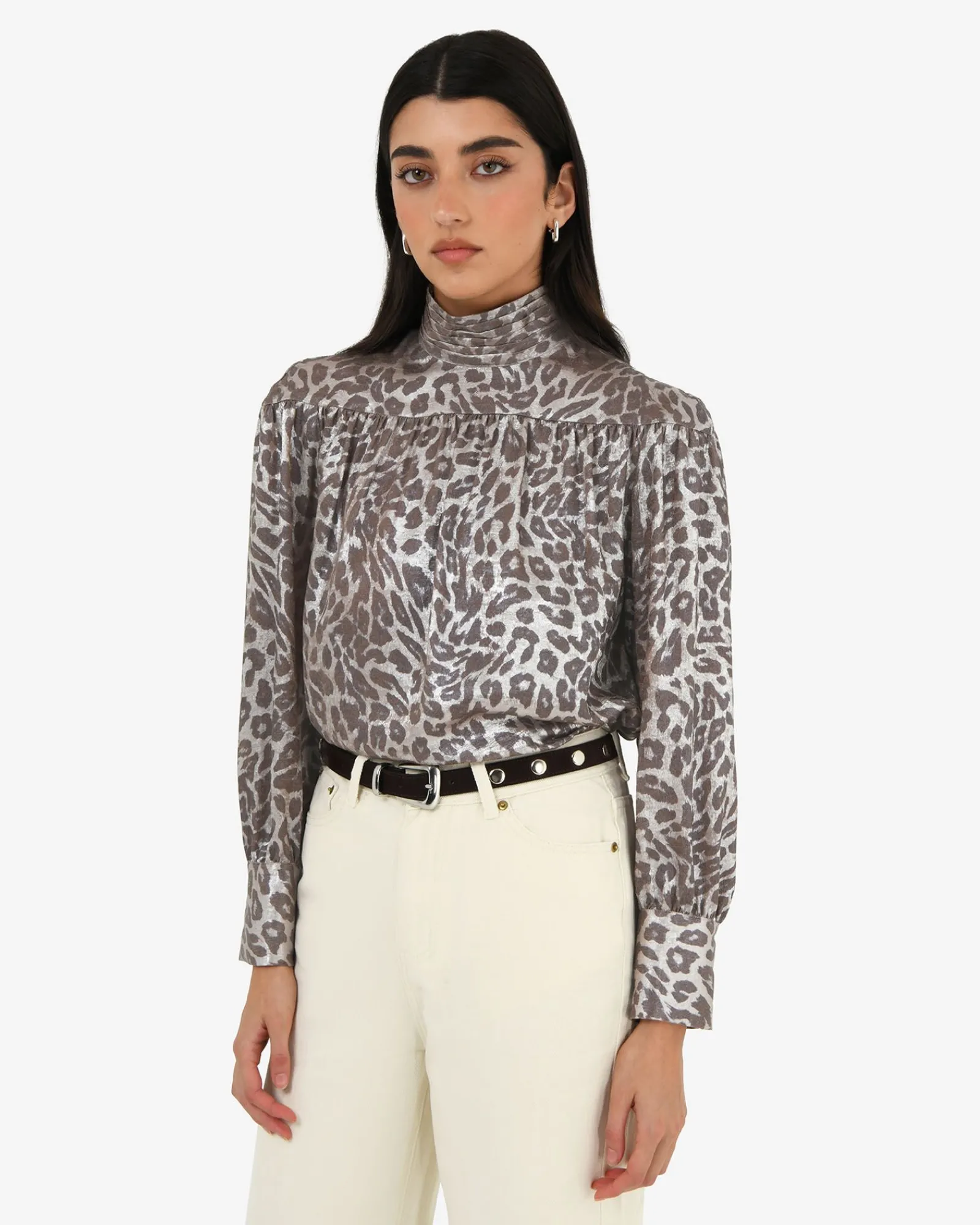 Forcast Melisa Gathered Yoke Top* T-Shirts & Tops|Long Sleeve Tops