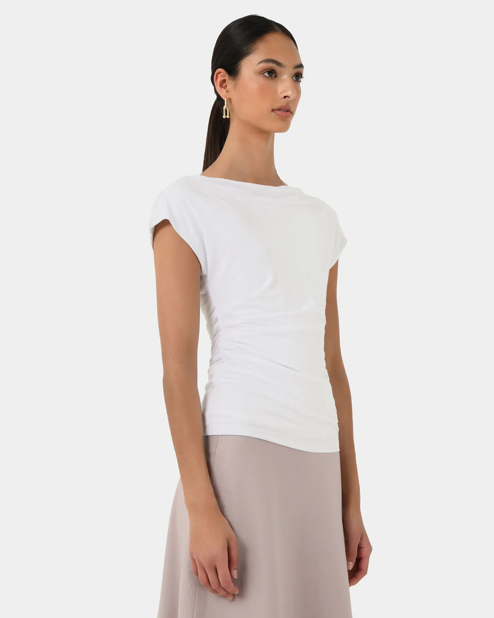 Forcast Mia Off Shoulder Jersey Top* T-Shirts & Tops|Work Tops