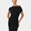 Forcast Mia Ruched Jersey Dress* Midi Dresses|Midi Dresses