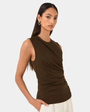 Forcast Mia Ruched Jersey Top* T-Shirts & Tops|Work Tops