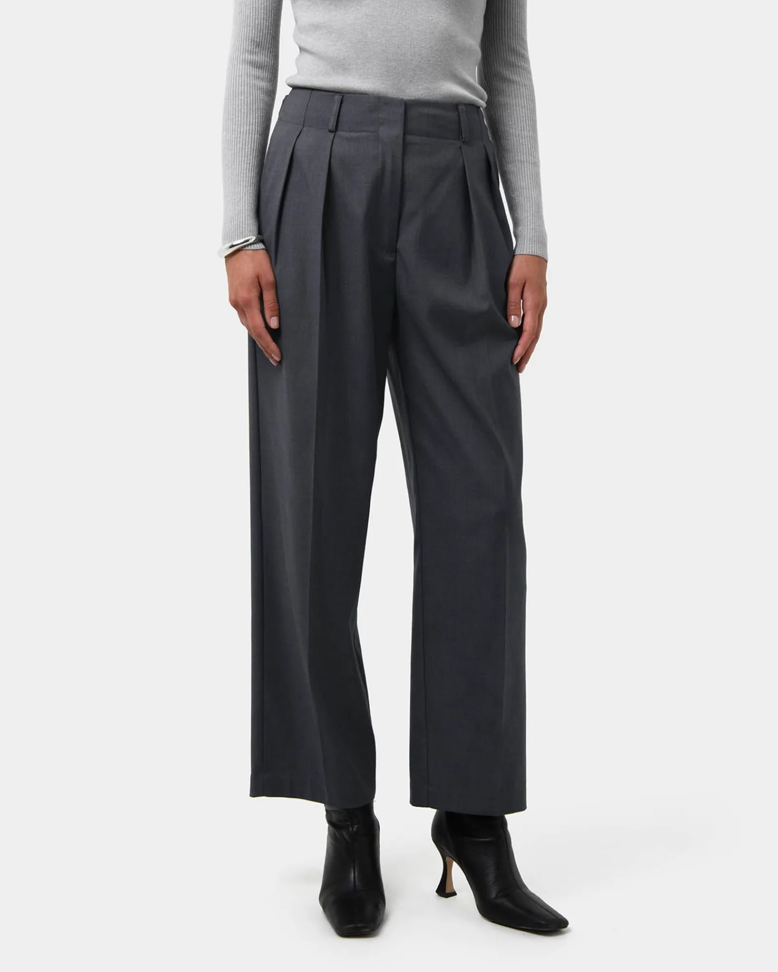 Forcast Milan Adjustable Waist Pants* High-Waisted Pants|Straight Leg Pants