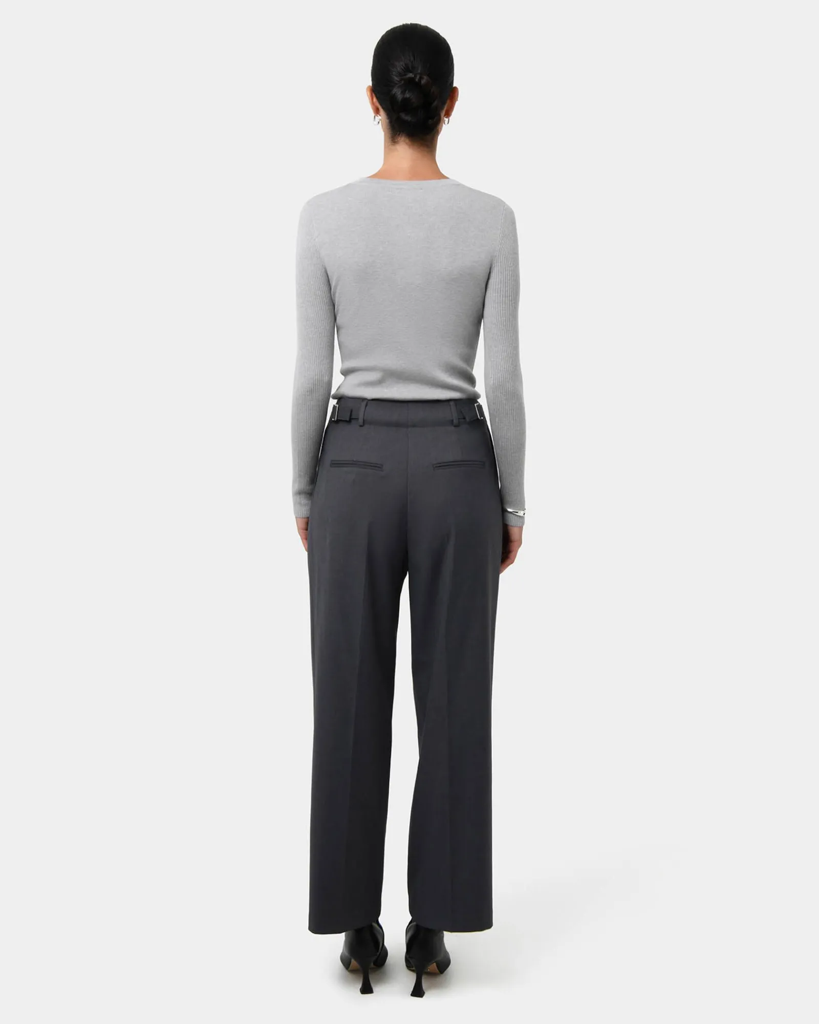Forcast Milan Adjustable Waist Pants* High-Waisted Pants|Straight Leg Pants