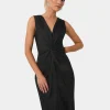Forcast Mimi Front Twist Dress* Black Dresses|Black Dresses