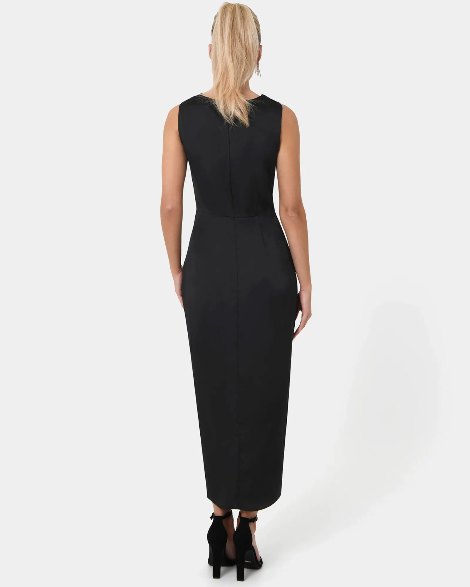 Forcast Mimi Front Twist Dress* Black Dresses|Black Dresses