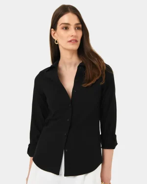 Forcast Morgan Collared Shirt* T-Shirts & Tops|Long Sleeve Tops